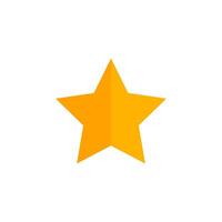 Gold Star Icon Flat Design Style. Simple Web and Mobile Vector. Perfect Interface Illustration Symbol. vector