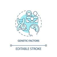 Genetic factors soft blue concept icon. Prenatal period, childbirth. Round shape line illustration. Abstract idea. Graphic design. Easy to use in infographic, presentation, brochure, booklet vector