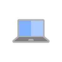 Laptop Icon Flat Design Style. Simple Web and Mobile Vector. Perfect Interface Illustration Symbol. vector