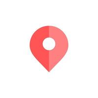 Map Gps Location Point Icon Flat Design Style. Simple Web and Mobile Vector. Perfect Interface Illustration Symbol. vector