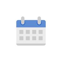 Calendar Icon Flat Design Style. Simple Web and Mobile Vector. Perfect Interface Illustration Symbol. vector