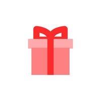 Gift Box Icon Flat Design Style. Simple Web and Mobile Vector. Perfect Interface Illustration Symbol. vector