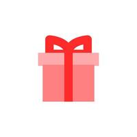 Gift Box Icon Flat Design Style. Simple Web and Mobile Vector. Perfect Interface Illustration Symbol. vector