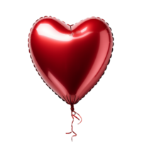 AI generated Festive Heart Shaped Red Balloon Art png