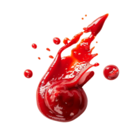 ai généré tomate sauce déversements avec transparent effet png