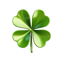 AI generated Clear Four Leaf Clover Clipart png