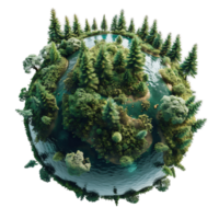 AI generated 3D Render of Earth for Earth Day png