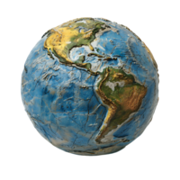 AI generated 3D Render of Earth with Environmental Message png