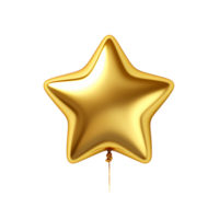 AI generated Opulent Gold Star Balloon Bundle png