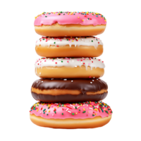 AI generated Variety of Donut Images png