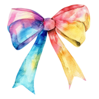 AI generated Classic Watercolor Satin Bow Clipart png