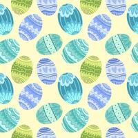 Seamless pattern or background with Easter eggs vector