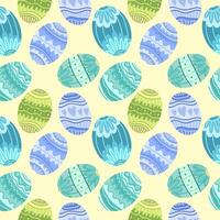 Seamless pattern or background with Easter eggs vector