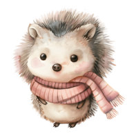 AI generated Dazzling Watercolor Hedgehog Illustration png