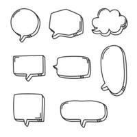 3d Black and white color speech bubble balloon, think frame border speak talk text box banner, flat design vector illustration