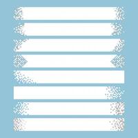 collection set of retro game 8bit pixel banner memo speech bubble balloon, text box, black and white color, flat design vector illustration