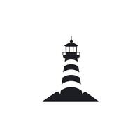 AI generated Software product monochrome glyph logo. Reliability business value. Lighthouse simple icon. Design element. Created with artificial intelligence. Ai art for corporate branding vector