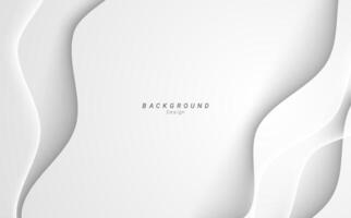 Abstract minimalist layer white wavy dynamic futuristic vector background design