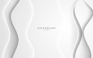 Abstract minimalist layer white wavy dynamic futuristic vector background design