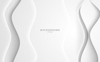 Abstract minimalist layer white wavy dynamic futuristic vector background design