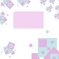 Abstract background of geometric shapes in mint green and pink colors. Ready-made cover design for notebooks, planners, books with space for text vector