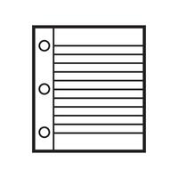 paper line icon vector