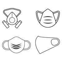 Medical mask icon vector