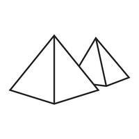 pyramid icon vector