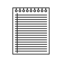 paper line icon vector