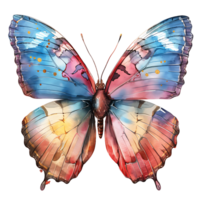 ai generado sutil acuarela mariposa clipart diseño png