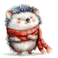 AI generated Subtle Watercolor Hedgehog Clipart Design png