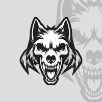 Wolf Head Mascot Vector Illustrations