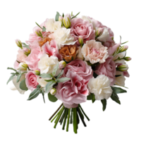 AI generated Clear Wedding Bouquet Imagery, High Quality Visuals for Professional Bridal Presentations png