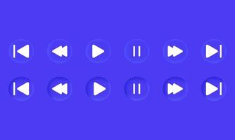 3d icon realistic video media player ui neumorphism vector design