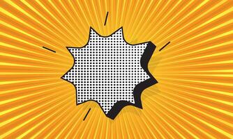 vector abstract pop art halftone comic starburst on background