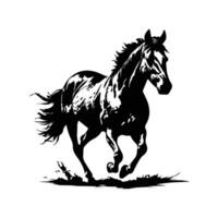 Horse silhouette animal black horses graphic vector illustration