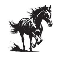 Horse silhouette animal black horses graphic vector illustration