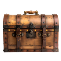 AI generated Locked Wooden Treasure Box Classic Appeal png