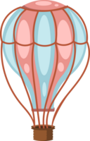 quente ar balão vetor ilustração, neutro matizes levar voar png