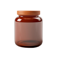 AI generated Clean Glass Jar Cutout, Ensuring a Polished Appearance in Graphics png