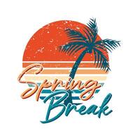 Spring break grunge texture design vector illustration.