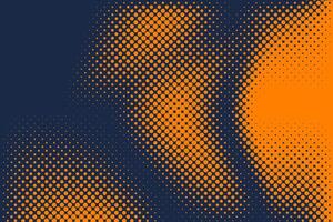 Halftone abstract background navy orange color theme. vector