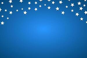 Blue background with white stars vector illustration.