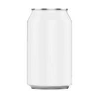 Vide métal pouvez pour Bière ou un soda boisson sans pour autant Contexte. modèle pour maquette png