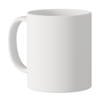 Clean and blank white mug without background. Template for mockup png