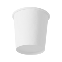 Clean and blank white paper cup for coffee without background. Template for mockup. Without lid png