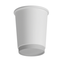 Clean and blank white paper cup for coffee without background. Template for mockup. Without lid png