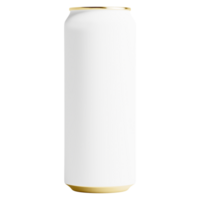 Blank metal can for beer or soda drink without background. Template for mockup png