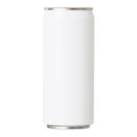 blanco metaal kan voor bier of Frisdrank drinken zonder achtergrond. sjabloon voor mockup png