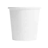 Clean and blank white paper cup for coffee without background. Template for mockup. Without lid png